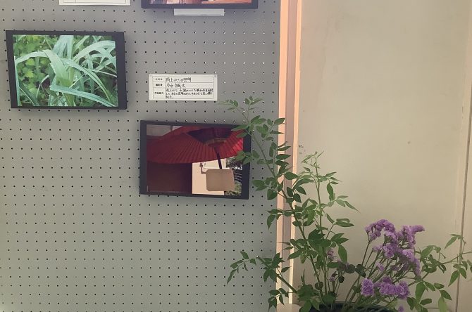 華道部と写真部の作品です