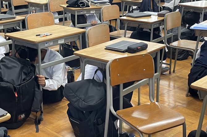 本日避難訓練が行われました