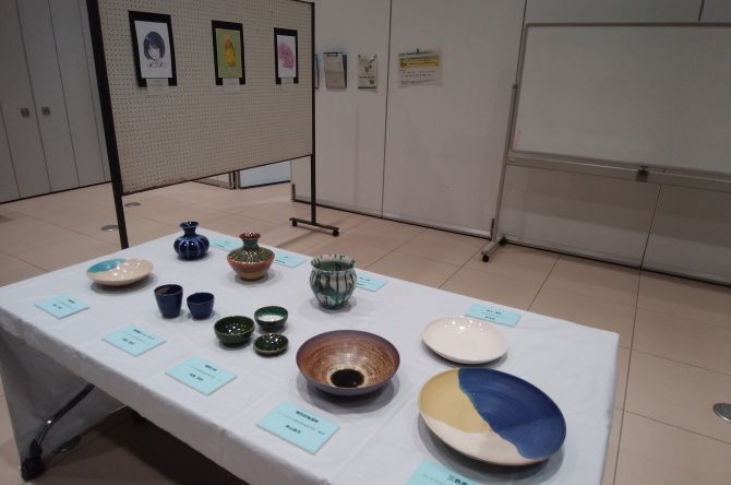 今週末までサウスピアで文化部合同展示会を行っています