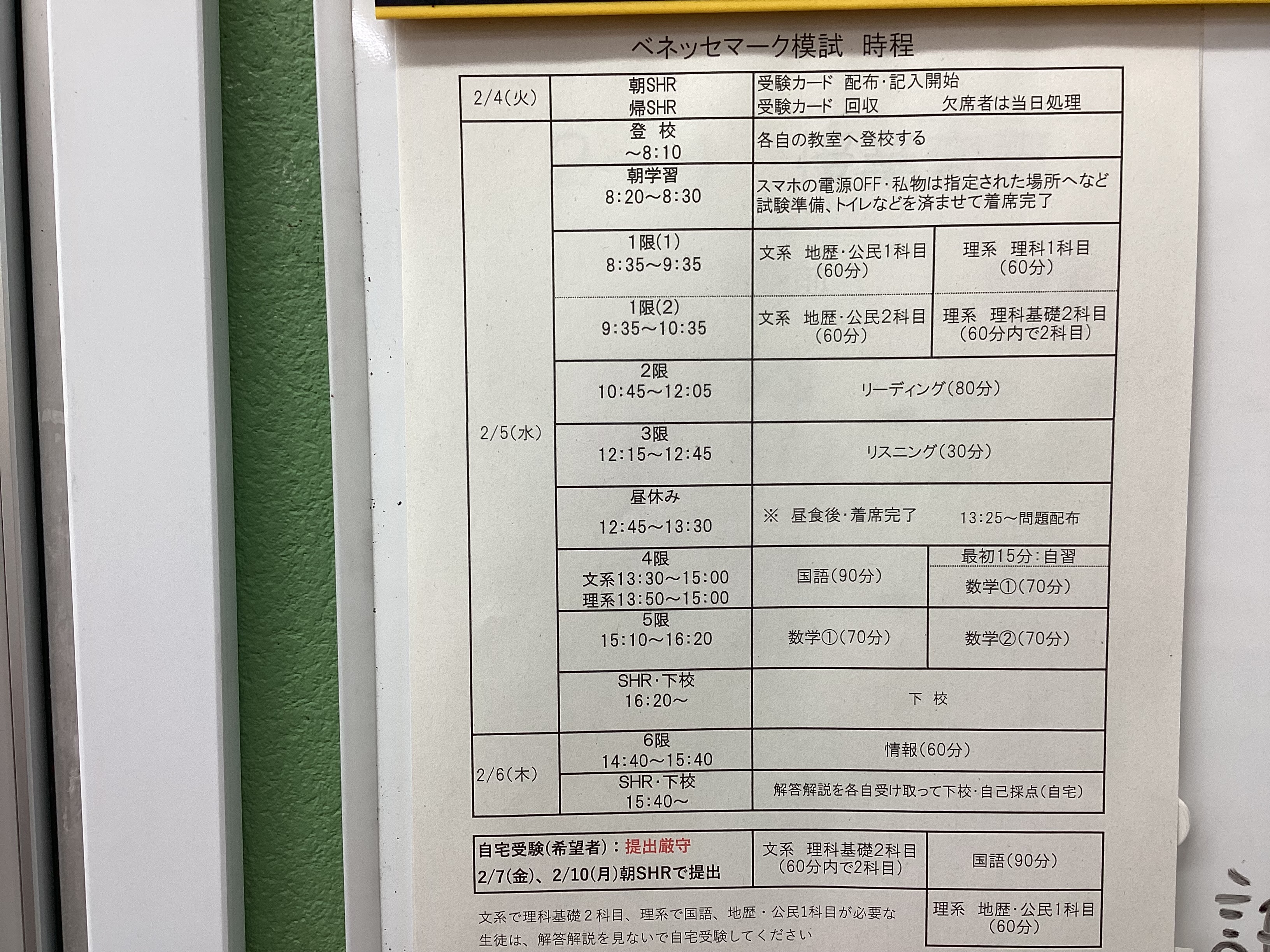 ２年次　マーク模試