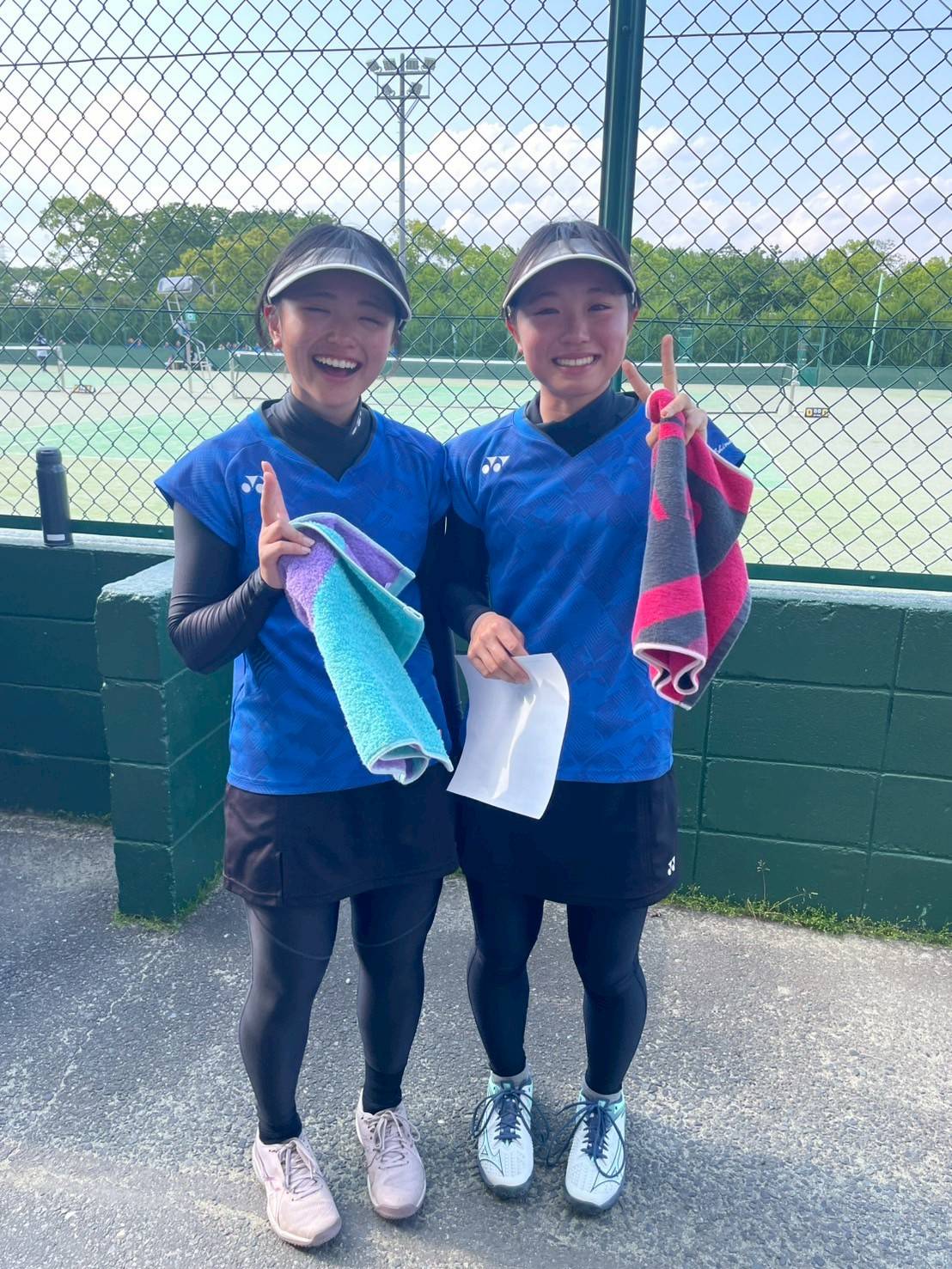 関東大会出場権を獲得した<br /> 村田優花・佐々木千夏ペア
