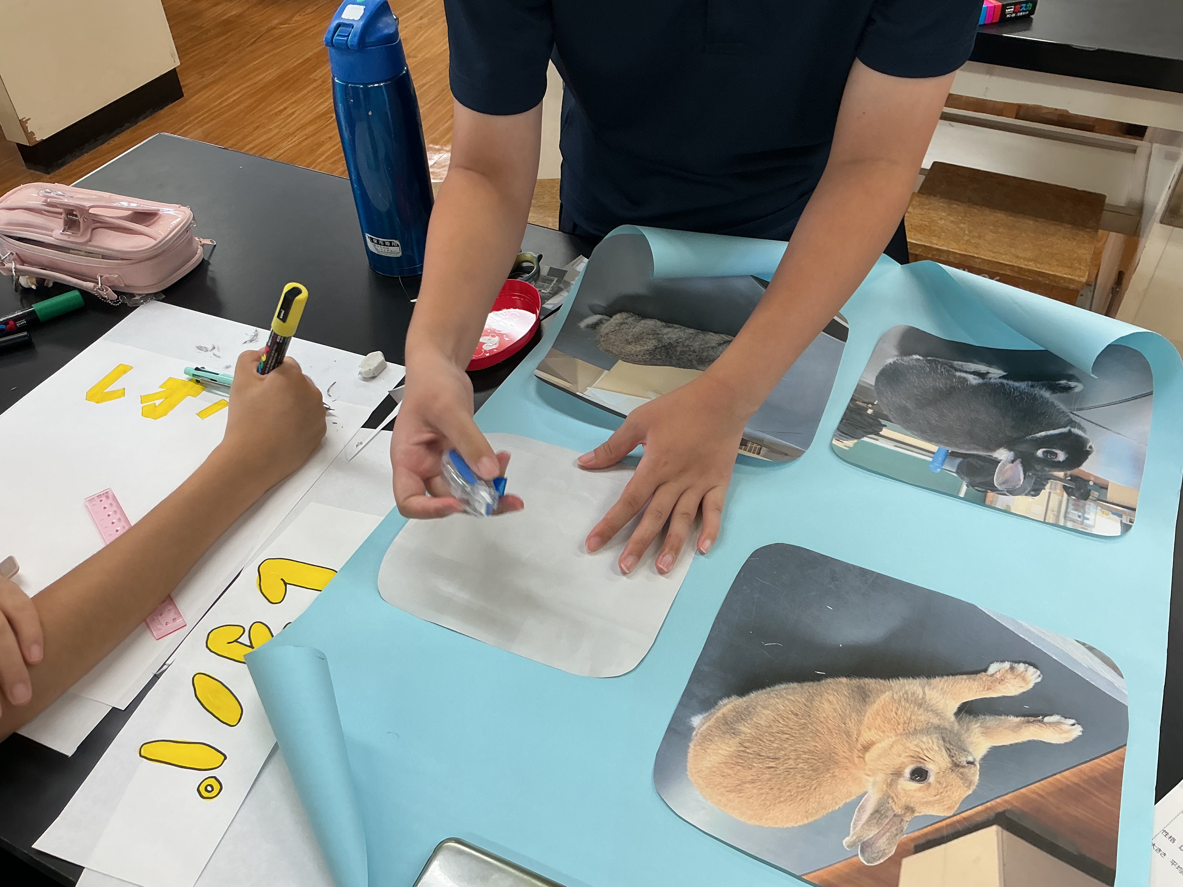 展示物の制作中!可愛いです!