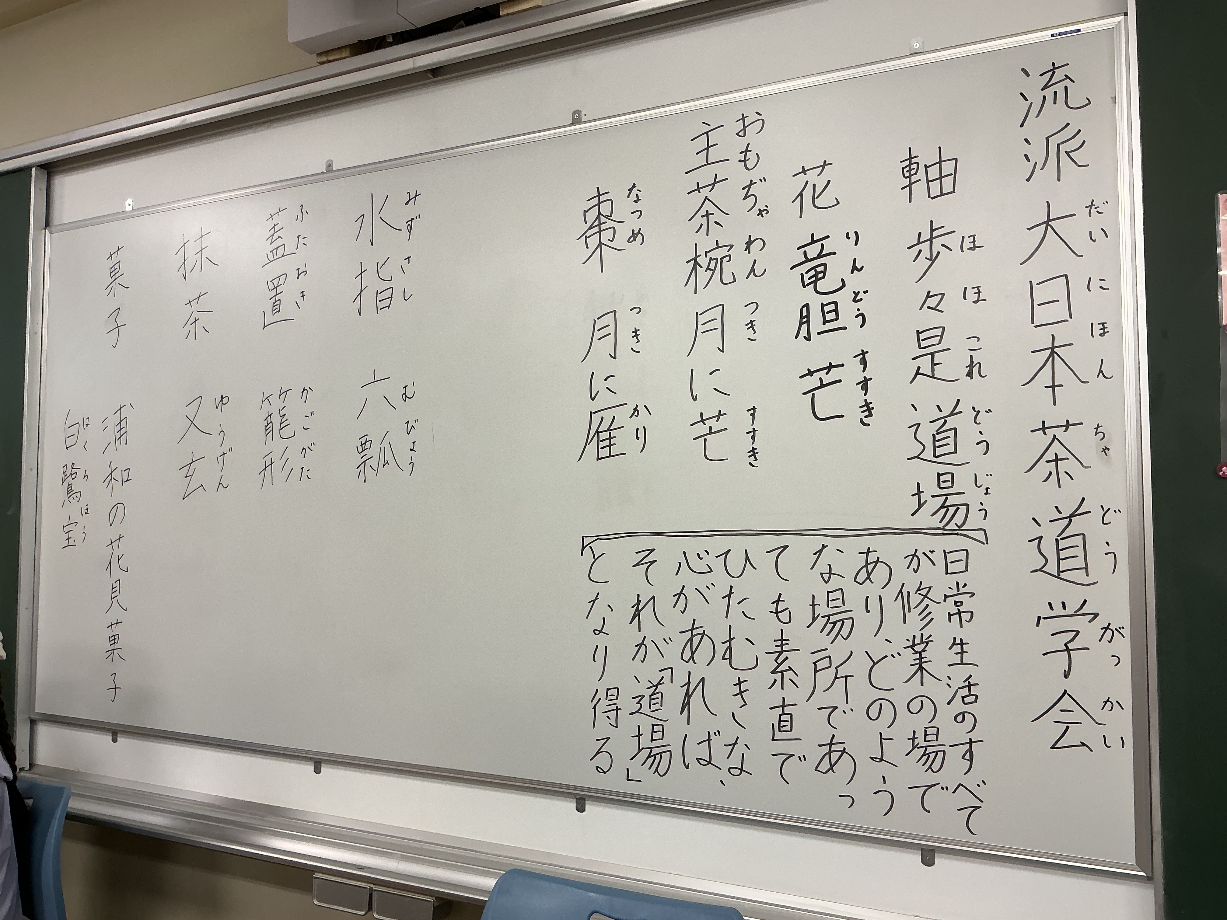 まさに秋の茶会ですね!